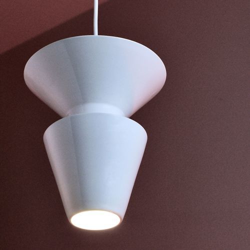 Lampada a sospensione - TWIN 1.2_glossy white - neo - in ceramica / design minimalista / con cavo