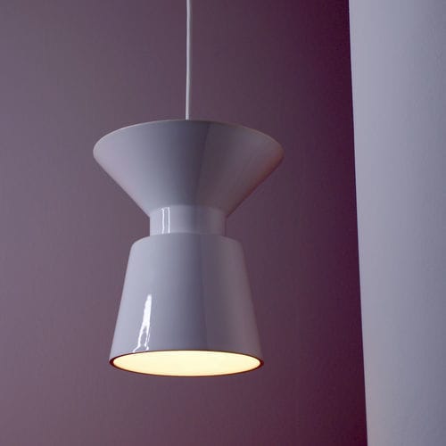 Lampada a sospensione - TWIN 2.2_glossy white - neo - in ceramica / design minimalista / con cavo