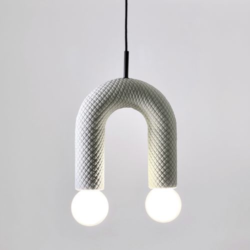 Lampada a sospensione - DUO_mosaic 2_0722 - neo - in tessuto / in ceramica / design minimalista