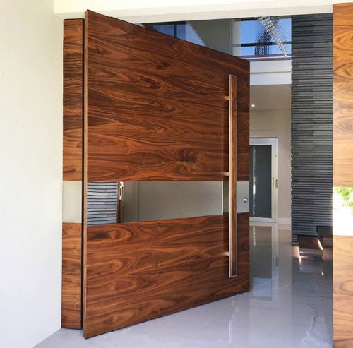 Porta d'ingresso - Melbourne, Australia - FritsJurgens - in legno / a bilico con asse laterale / contemporanea