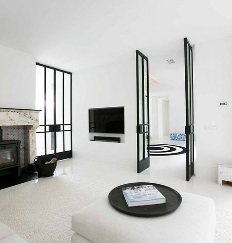 Porta da interno - The Netherlands - FritsJurgens - in acciaio / a bilico con asse laterale / contemporanea
