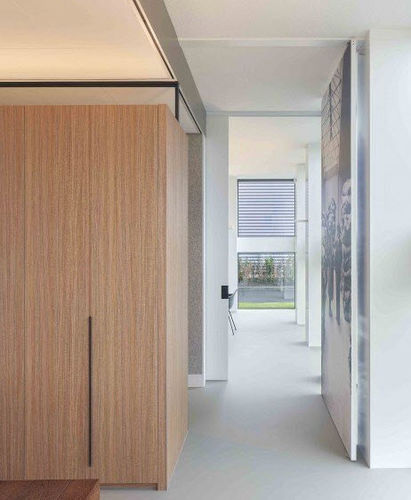 Porta da interno - Office building NNZ - FritsJurgens - in acciaio / in laminato / a bilico con asse laterale
