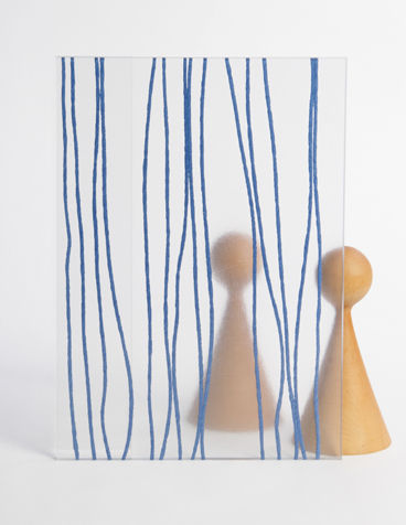 Pannello decorativo per interni - BLUE WIRE - Designpanel - anti UV / in poliestere / trasparente