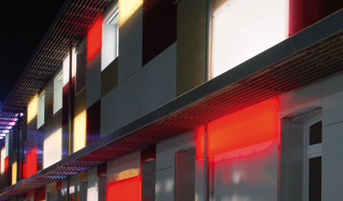 Pannello in vetro traslucido - SPLASH - Designpanel - per facciata / piatto / con LED integrati