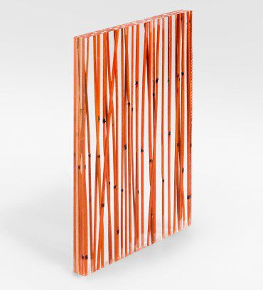 Pannello decorativo per interni - BAMBOO ORANGE - Designpanel - in poliestere / liscio / organico