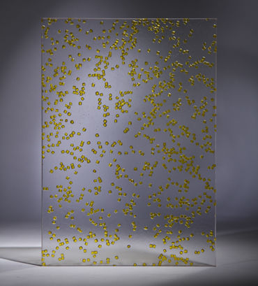 Pannello decorativo per interni - GLITTER YELLOW - Designpanel - in poliestere / liscio / trasparente