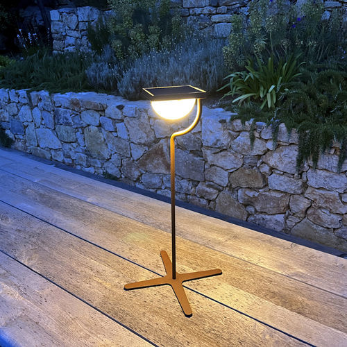 Lanterna solare - TEEXY CANDLESTICK - aralia - LYX luminaires - design originale / Art Deco / in acciaio