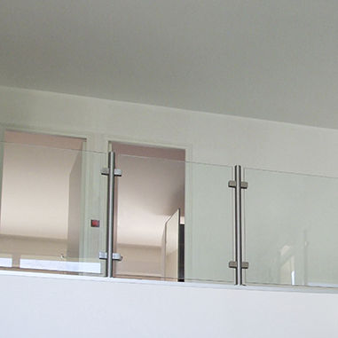 Ringhiera in vetro - LIGNE PURE - AT INOX - a pannelli / da interno / per balcone