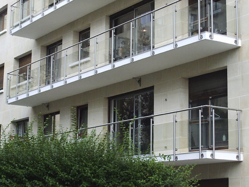 Balcone pannelli in vetro - CRISTAL - AT INOX - in acciaio inossidabile