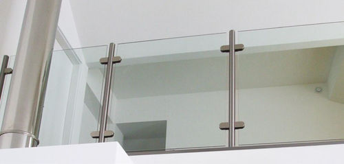 Ringhiera in acciaio inossidabile - CRISTAL PUR - AT INOX - pannelli in vetro / da esterno / per balcone