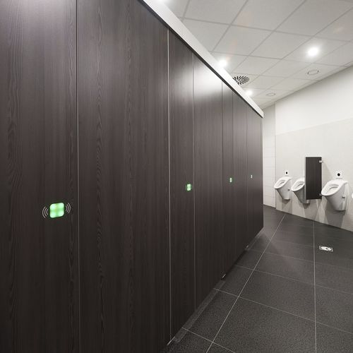 Cabina per bagni pubblici in laminato - LOOK&WAVE  - Schaefer-Trennwandsysteme - per toilette / per edifici pubblici