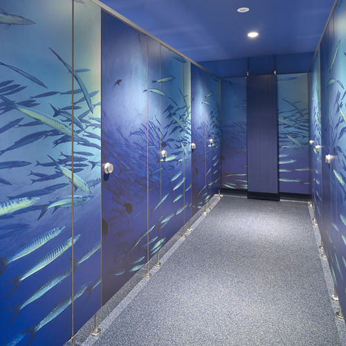 Cabina per bagni pubblici in HPL - EF-3 - Schaefer-Trennwandsysteme - in alluminio / per toilette / per edifici pubblici