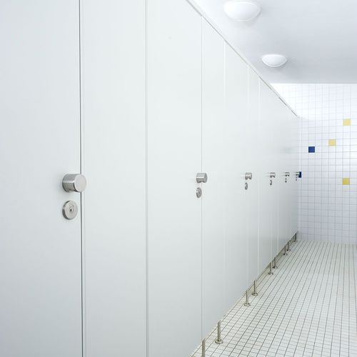Cabina per bagni pubblici in alluminio - PUP30 - Schaefer-Trennwandsysteme - in acciaio / per toilette / per edifici pubblici