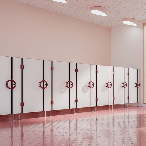Cabina per bagni pubblici in melaminico - SVF30 KIGA  - Schaefer-Trennwandsysteme - in acciaio / per toilette / per scuola materna