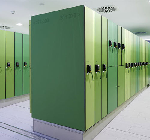 Armadietto spogliatoio in melaminico - AUEBAD KASSEL - Schaefer-Trennwandsysteme - per edifici pubblici