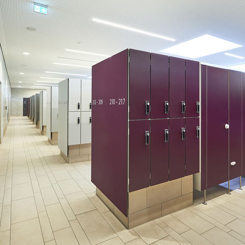 Armadietto spogliatoio in metallo - SGVK13 - Schaefer-Trennwandsysteme - per edifici pubblici / con sistema di sicurezza