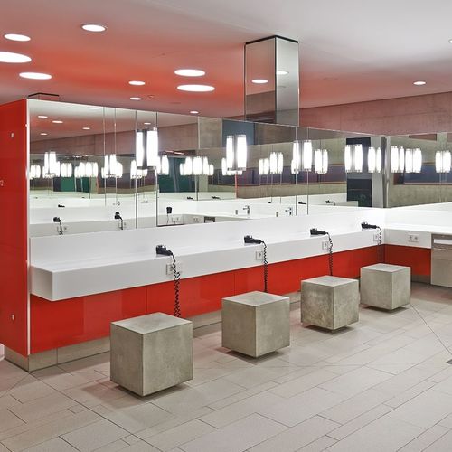 Bagno contemporaneo - MWT - Schaefer-Trennwandsysteme - in ceramica / contract