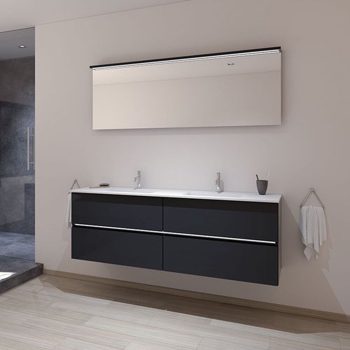 Mobile lavabo doppio - M8 - ALKE - sospeso / in legno / contemporaneo