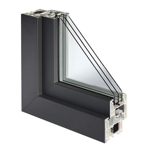 Finestra in alluminio - KOMBISYSTEM ALU - BERTRAND - in PVC / a battente / a tripli vetri