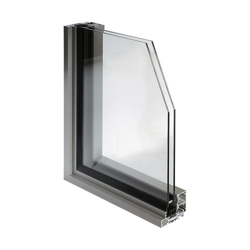 Finestra in alluminio - MB SLIMLINE - BERTRAND - a battente / a doppi vetri / termoisolante