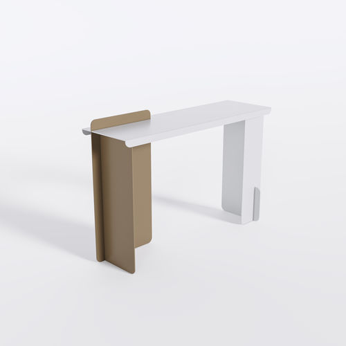 Consolle design originale - Bset - BPLAN - in alluminio laccato / con supporto in metallo / rettangolare