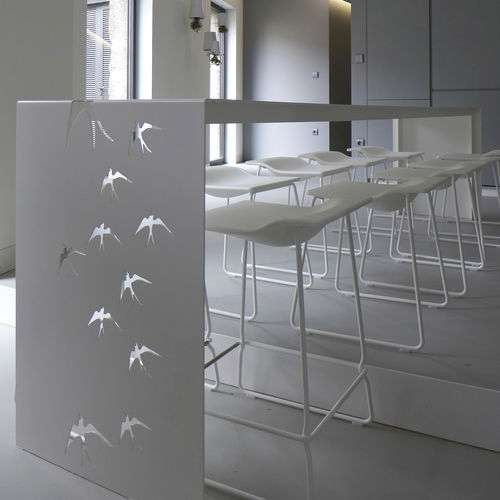 Tavolo da pranzo design originale - BPLAN - in alluminio / rettangolare / su misura