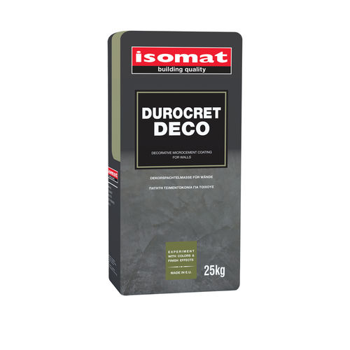Intonaco decorativo - DUROCRET-DECO - ISOMAT S.A. - di finitura / da interno / da esterno