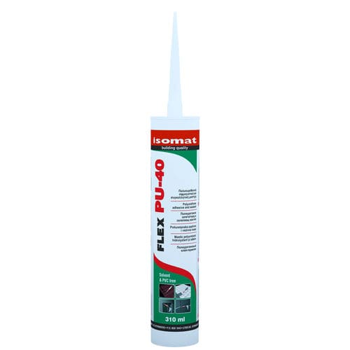 Mastice elastico - FLEX PU-40 - ISOMAT S.A. - in elastomero / a base di poliuretano / per impermeabilità