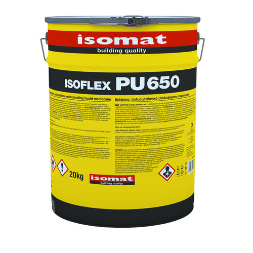 Guaina liquida impermeabilizzante per tetto piano - ISOFLEX-PU 650 - ISOMAT S.A. - per muro / per terrazza / per balcone