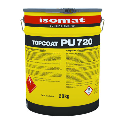 Intonaco di protezione - TOPCOAT-PU 720 - ISOMAT S.A. - di lisciatura / di impermeabilizzazione / di finitura