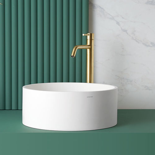 Lavabo da appoggio - LUCENA - SANYCCES - in Solid Surface / personalizzabile / rotondo