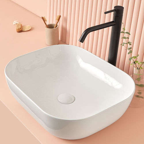 Lavabo da appoggio - NAPOLI - SANYCCES - in ceramica / personalizzabile / rettangolare