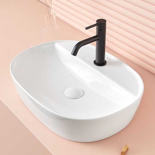 Lavabo da appoggio - MARINO - SANYCCES - in ceramica / personalizzabile / ovale