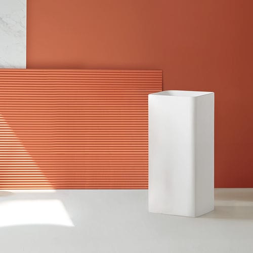 Lavabo da appoggio - CUADRA - SANYCCES - in composito / su misura / rettangolare