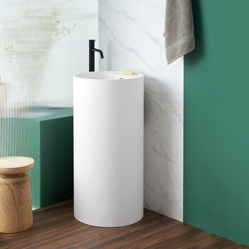 Lavabo integrato - VISTABELLA - SANYCCES - in composito / su misura / rotondo