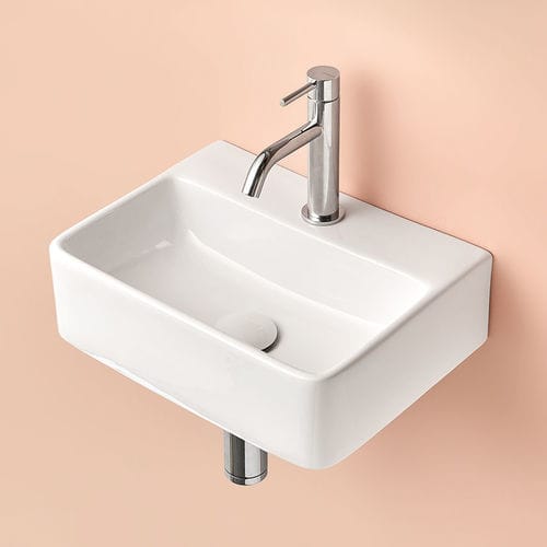 Lavabo da appoggio - COSENZA - SANYCCES - in ceramica / quadrato / 1 foro