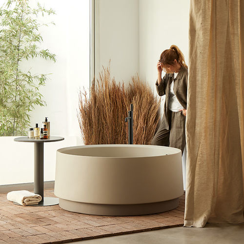 Vasca da bagno rotonda - OASIS - SANYCCES - ad isola / per ambiente abitativo / in composito