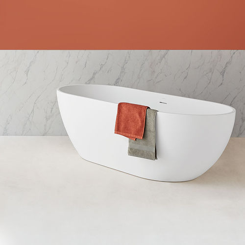 Vasca da bagno ovale - RONDO - SANYCCES - ad isola / per ambiente abitativo / in resina acrilica