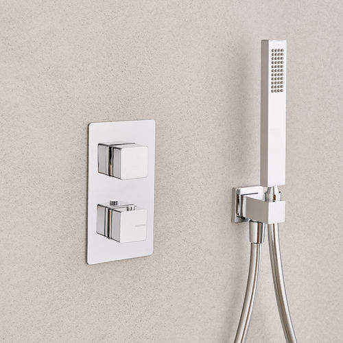 Miscelatore da doccia - CUBO - SANYCCES - da parete / termostatico / in ottone