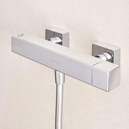 Miscelatore da doccia - CUBO - SANYCCES - da parete / termostatico / in ottone