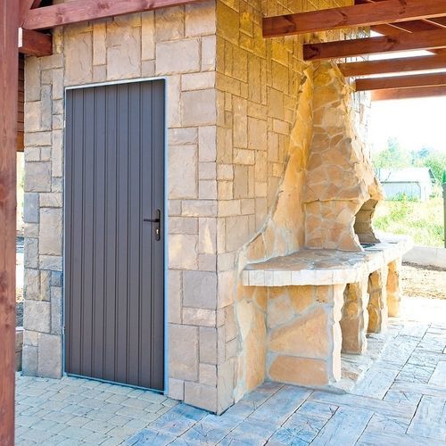 Porta di servizio - SIDE - WISNIOWSKI - in alluminio / in acciaio galvanizzato / battente