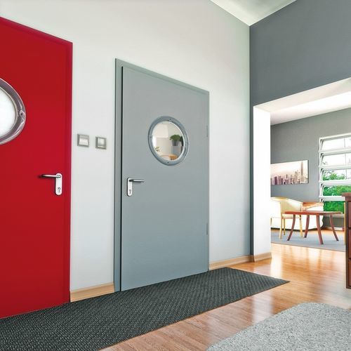 Porta da interno - SEAMLESS - WISNIOWSKI - in acciaio galvanizzato / battente / contemporanea