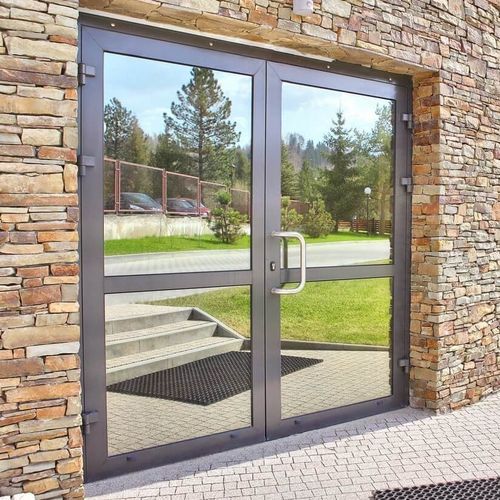 Porta d'ingresso - PLUS LINE - WISNIOWSKI - in alluminio / battente / contemporanea