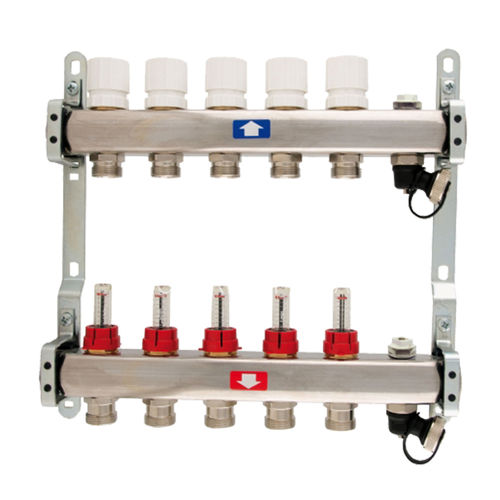 Raccordo per riscaldamento a pavimento - 2202-01 series - ZANTIA - in acciaio inossidabile / manifold