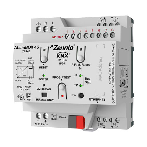 Attuatore binario DIN - ALLINBOX 46 - ZENNIO AVANCE Y TECNOLOGIA