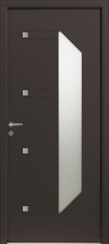 Porta d'ingresso - Girelle 80 - PAB- MTN ( MENUISERIES TECHNIQUE NOUVELLES) - in alluminio / battente / contemporanea