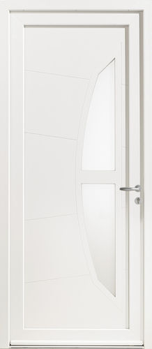 Porta d'ingresso - Oxalis - PAB- MTN ( MENUISERIES TECHNIQUE NOUVELLES) - in PVC / battente / contemporanea