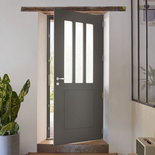 Porta d'ingresso - Loft - PAB- MTN ( MENUISERIES TECHNIQUE NOUVELLES) - in acciaio / battente / contemporanea