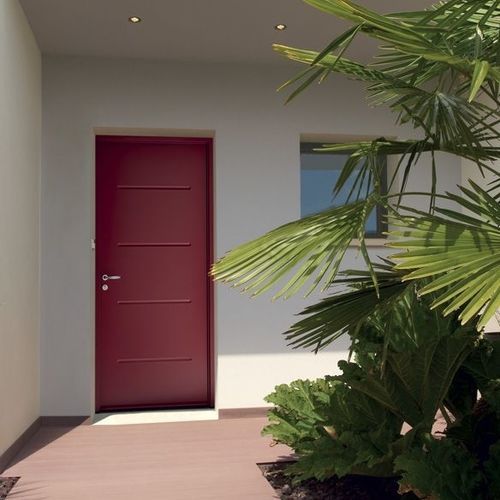 Porta d'ingresso - Arus - PAB- MTN ( MENUISERIES TECHNIQUE NOUVELLES) - in acciaio / battente / contemporanea