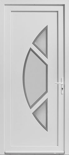 Porta d'ingresso - Cyclone - PAB- MTN ( MENUISERIES TECHNIQUE NOUVELLES) - in PVC / battente / contemporanea